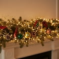 thumbnail image 3 of Hofert 78" Pre-Lit LED Gold Beaded Artificial Christmas Garland, 3 of 4