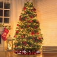 thumbnail image 5 of HadinEEon Christmas Tree Skirt, 48 inches Red Buffalo Plaid Christmas Tree Mat, Rustic Xmas Decor (Snowflake), 5 of 5