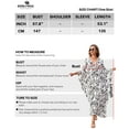 thumbnail image 4 of EDOLYNSA Plus Size Kaftan Dress for Women Swimwear Coverup Elegant Batwing Sleeve Beach Dress Tunic Black and White Printed Housewear, 4 of 10