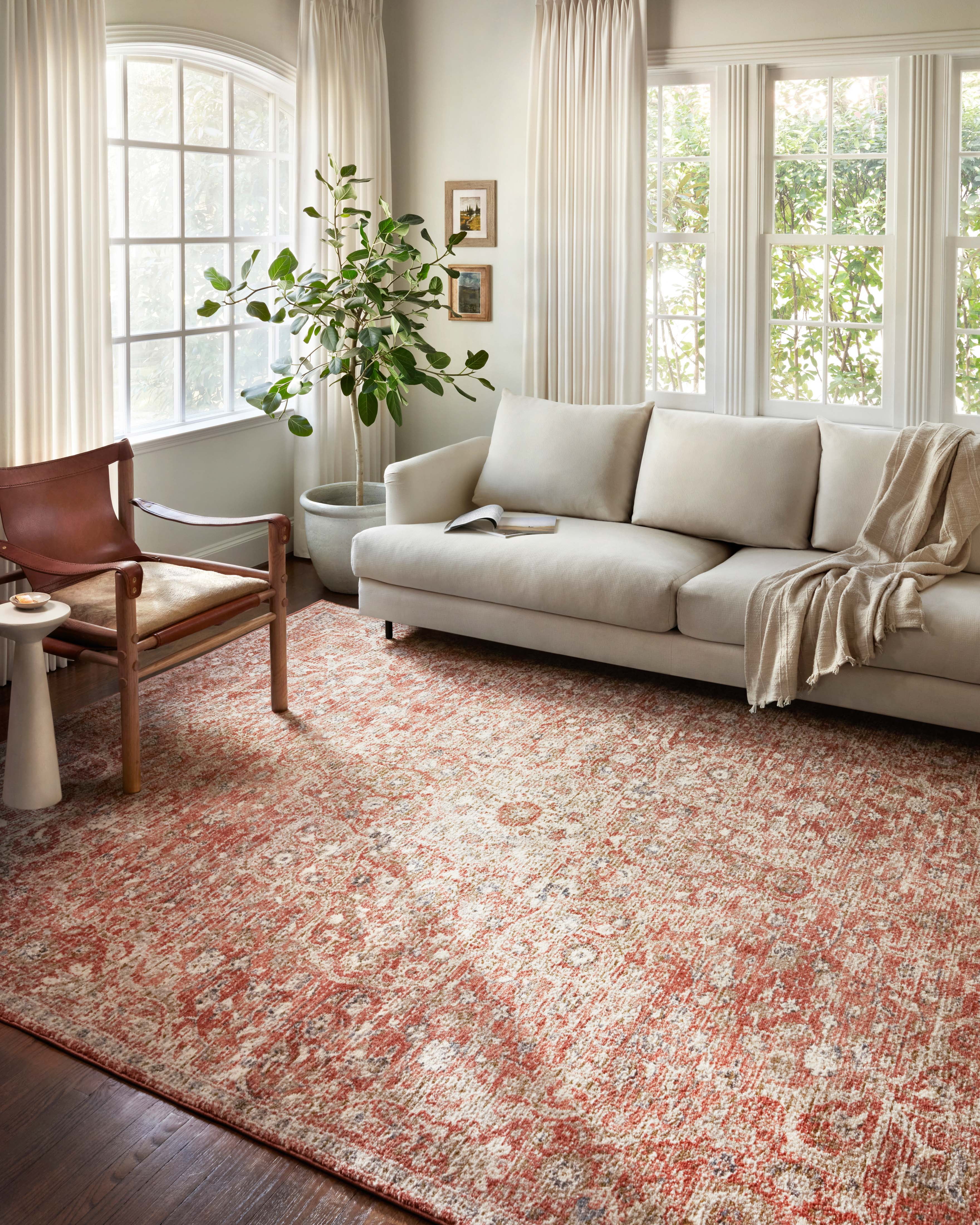 Loloi Saban SAB-02 Oriental Rust / Beige Area Rug 7'-10" x 10'