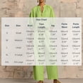 thumbnail image 3 of Casual 2 PC Sets for Women Lounge Fall 3/4 Sleeve Zip Up Shirts Wide Leg Loose Pants Going Out Outfits Green 2XL, 3 of 8