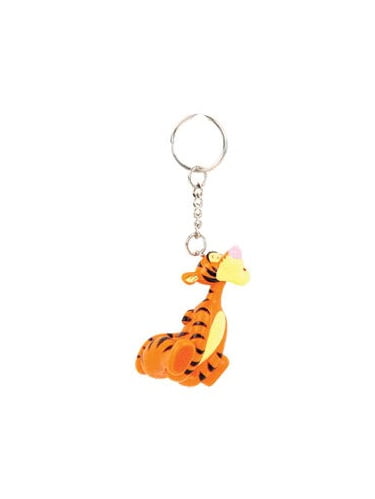 Rubber Winnie The Pooh & Tigger Zipper Pull Keychain 