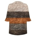 thumbnail image 6 of YUGYXL Color Block Knit Top for Women V Neck 3/4 Sleeve Blouses Casual Loose Fit Fall Winter Tunic Pullover Khaki L, 6 of 7