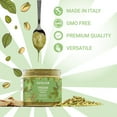 thumbnail image 3 of EATALIAN by AMZ BETTER Vegan Pistachio Cream, 17.63 oz/ 500 gr, Delicious vegan spread with a uniquely sweet taste, Ideal on bread, Perfect with ice cream, Excellent for Dubai Chocolate, Made in Ital, 3 of 8