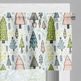 thumbnail image 3 of Ambesonne Christmas Tree Valance Pack of 2, Doodle Drawn Pattern, 54"X12", Multicolor, 3 of 5