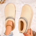 thumbnail image 6 of Gealkoca Women's Winter Snow Boots Fleece Line Boots Casual Comfortable Shoes Warm and Cozy Soft House Shoes Non Slip Soft Shoes for Indoor Outdoor, 6 of 9