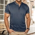 thumbnail image 2 of Henley Shirts for Men Summer Casual Short Sleeve Soft Breathable Relaxed Fit Henley Tshirts Mens Tees, 2 of 6