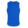 thumbnail image 6 of Men's Tank Top Cooling Breathable Sleeveless Muscle Shirts Summer Moisture Wicking Tank Top for Gym, Running,Outdoor Training Royal Blue L, 6 of 7
