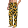 thumbnail image 6 of Salouo Sunflowers Print Pajama Pants for Men, Lounge Pants Elastic Waistband Casual Men's sleepwear Loungewear Sleep Pajama Pant -X-Large, 6 of 7