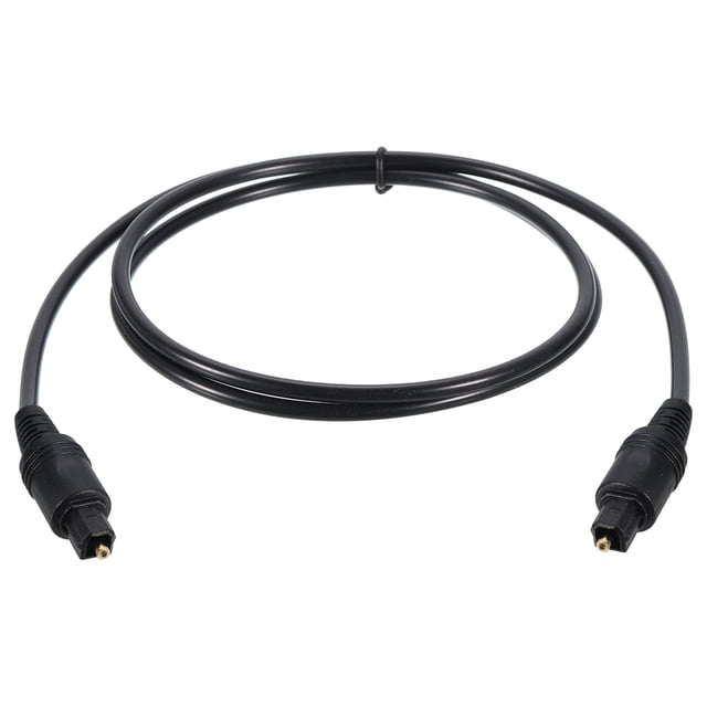 Unique Bargains Fiber Optic Audio Cable Digital Optic Cable 3.3FT TOS Optical Link PVC Plastic Straight for TV DVD Black