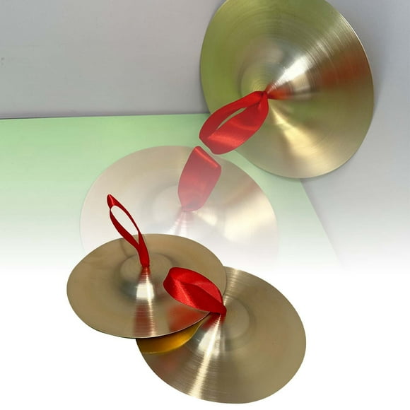 BotaniNest Music Teaching Tool Copper Percussion Set | Early Education Enlightenment Instruments Copper Hats And Combination | Stage Grade Brass Material Three Scale Precise Adjust