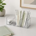 thumbnail image 5 of ievspot Transparent Vanity Drawer Dividers Plastic Organizer Bins Plastic Organizer Storage Box Stackable Waterproof Pet Container for Makeup Stationery Small, 5 of 8