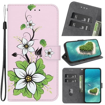 

Case for Samsung Galaxy A31 PU Leather Wallet Butterfly Flower Painted Magnetic Closure Card Slots