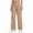 ZA Beige, variant on HCYSFG Girls Back To School Uniform Pants High Waisted Pleated Wide Leg Button Front Side Pockets Preppy Dress Slacks Classroom Bottoms