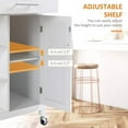 thumbnail image 5 of Fithood Compact Kitchen Island Cart on Wheels, Rolling Utility Trolley Cart White-AS, 5 of 5
