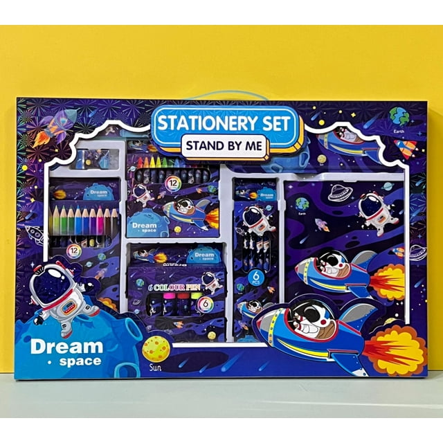 Juego de papelería de dibujos animados, caja para bolígrafos, regalo de cumpleaños, papelería para estudiantes