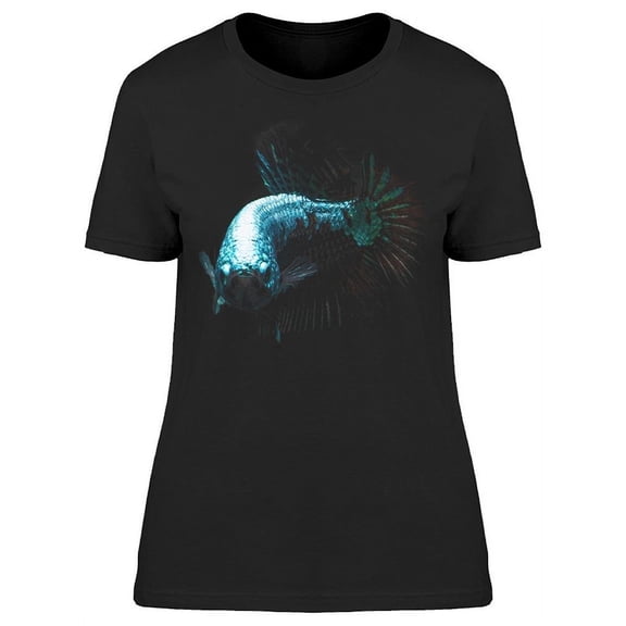 Super Dark Metallic Betta Fish T-Shirt Women -Image by Shutterstock, Female x-Large