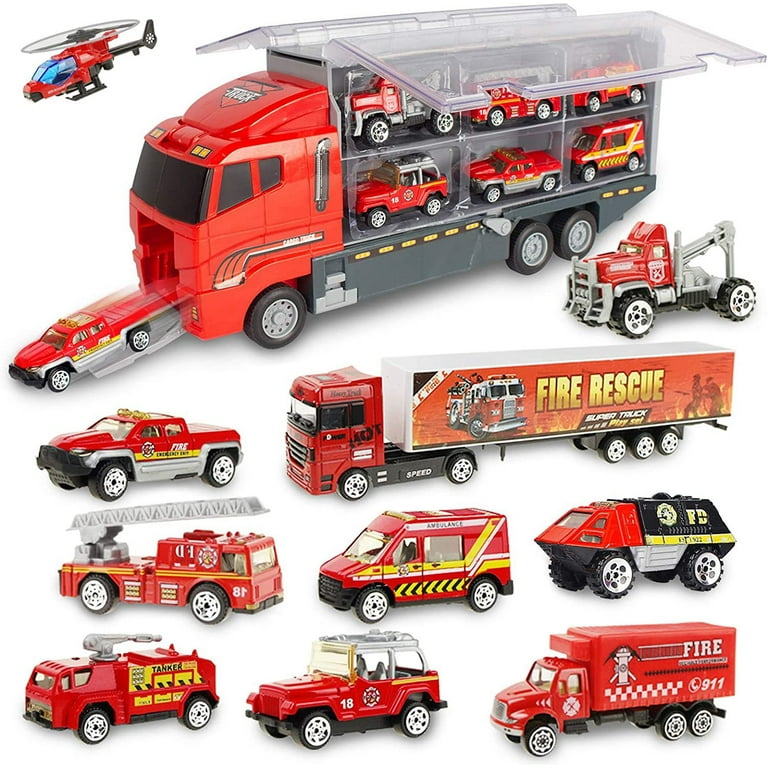 Metal toy hotsell fire trucks