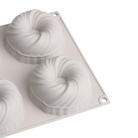 

1PC/6 in a Row Hairball Shape Silicone Baking Tray Non-stick Practical Dishwasher Safe Tray for Making Meatloaf Jelly Mousse Cake