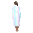 thumbnail image 3 of PajamaX Women's Long Fleece Robe with Shawl Collar, Side Pockets, Plush Warmth, Print Design (XL, rainbow), 3 of 6