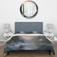 thumbnail image 3 of Designart "Dawn s Serene Mountain Mirror" Landscape Mountains Lake Bedding Covert Set - Mountains Lake White Landscapes Bed Set With 1 Sham, 3 of 6