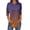 Orange, variant on Long Sleeve Shirts For Women Summer Neck Casual Print Henley 3/4 Sleeve Womens Blouses