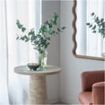 thumbnail image 4 of JERFIT 22 inch Cream Round Pedestal End Table, Small Side Table for Living Room, Bedroom & Entryway, 4 of 9