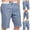 Sky Blue, variant on Jophufed Men's Pants Casual Comfortable Workout Shorts Drawstring Elastic Waist Pockets Pants