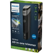 New Philips Norelco Multigroom Series 5000 18 Piece, Beard Face, Hair, Body and Intimate Hair Trimmer For Men - No Blade Oil MG5910/49