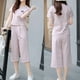 thumbnail image 3 of Conjunto de ropa, conjunto de ropa de verano con pantalones sueltos de manga corta a la moda para mujer, estética elegante, 3 of 9