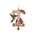 thumbnail image 3 of Clearance! Personalized A-Z Letter Christmas Tree Ornament, Hummingbird Floral Custom Name Hanging Pendant, Customized Alphabet Christmas Decorations Indoor, Holiday Wreath & Gift Tag Decor, T, 3 of 7