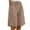 Khaki, variant on LIaqionyy Womens Knee Length Shorts Casual Summer 2024 Trendy Elastic Waist Wide Leg Shorts with Pockets Striped Shorts