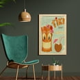 thumbnail image 2 of Tiki Bar Wall Art with Frame, Invitation to Tiki Bar Old Fashion Display Coconut Drink and Flowers Print, Printed Fabric Poster for Bathroom Living Room Dorms, 23" x 35", Multicolor, by Ambesonne, 2 of 2