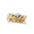 thumbnail image 2 of BESTYASH Wood Bed Rail Fasteners 4Pcs Golden Iron Bed Hardware Bracket for Performance, 2 of 6