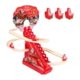 thumbnail image 4 of Juguete eléctrico de Papá para subir escaleras con luz y música, ideal para interiores, como recuerdo de fiesta, decoración del hogar para niños, con 6 figuras de Papá Noel, 4 of 10