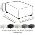 thumbnail image 1 of stanreset Office Hotel Simple Design Solid Color Elastic Ottoman Slipcover Living Room Footstool Cover Protector Accessory Black, 1 of 6