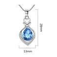 thumbnail image 5 of Xinyolin Necklace Pendant Water Drop-shaped Heart Accessory Shining Cubic Zirconia Pendant for Jewelry Making, 5 of 7