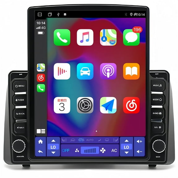 Guwzn Car Stereo Radio for Chrysler GrandCaravan 2011-2020 9.7" Vertical Touchscreen 2 32G Vehicle GPS Navigation Wireless CarPlay Android Auto