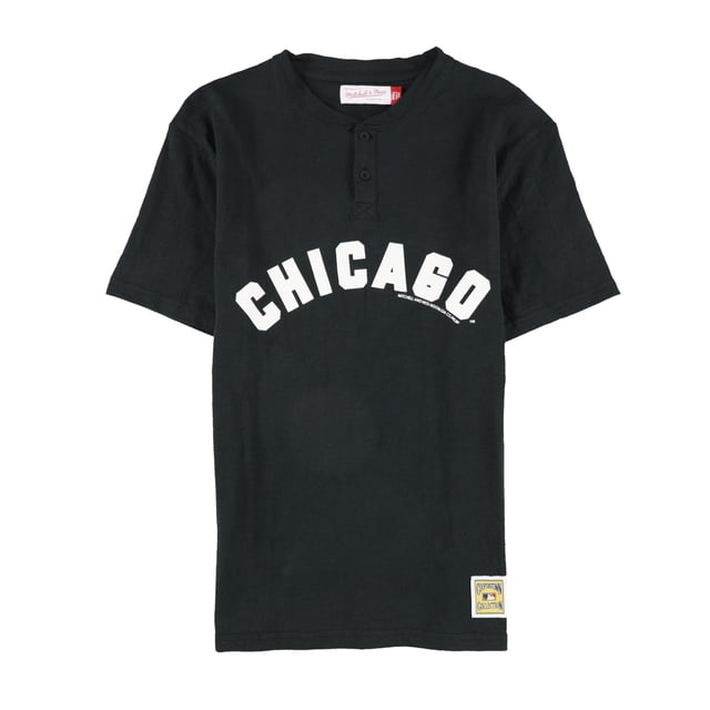 Mitchell & Ness Mens Chicago White Sox Henley Shirt cwsblck M