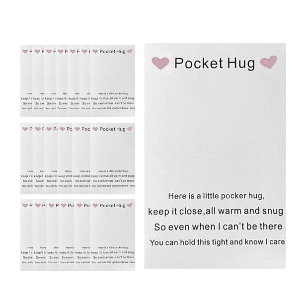 Wartleves 20/30 tarjetas de respaldo de bolsillo con abrazos para obsequios de Love Token NUEVO