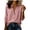 *Pink, variant on ClodeEU Women's 3/4 Sleeve Button Down Shirt,Casual Solid Color V Neck Blouse with Chest Pockets Black,Women's Plus L