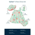thumbnail image 2 of Gerber Toddler Girls Dress & Sun Hat Set 3-Piece (2T-5T), 2 of 8
