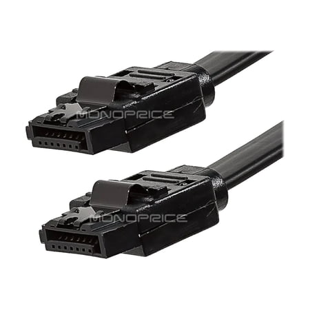 UPC: 0844660087786 | Monoprice DATA Cable – 1.5 Feet – Black | SATA 6Gbps Cable with Locking Latch  data transfer speeds of up to 6 Gbps