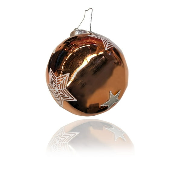 Holiday Lane Beautiful Keepsake Red Glass Santa’s Favorite Christmas Tree Ball Ornament (Brown)