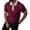 Wine, variant on Klisyaur Mens Zipper Shirts Short Sleeve Solid Color Casual Comfortable Lightweight Tee Summer Business Tops