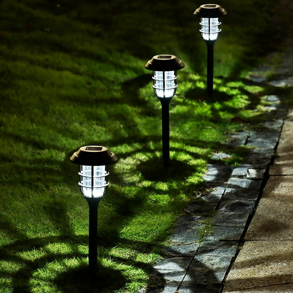 FKHouse Outdoor Solar Pathway Landsccape Lights Waterproof Led WalkwaySolar Lights 8-Pack
