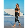 thumbnail image 3 of ALove Women's V Slit Swim Pants High Waisted Stretchy Tight Leggings Suring Swim Bottoms, 3 of 6