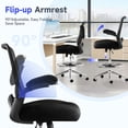 thumbnail image 4 of JONPONY 500 lbs big and tall office chair with W-Shape Thicken Cushion, ergonomic office chairs with Flip-up Armrests, Breathable Mesh Extended Desk chairs for adults, computer chair Black, 4 of 10