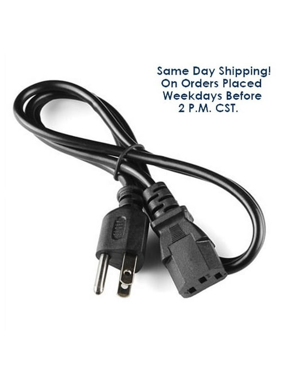 Restored HP Desktop Computer Power Cable ( Universal Fit ) 3 Prong 5Ft - 1 Year Warranty
