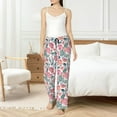 thumbnail image 6 of Lsque Flower Leaves Print Women's Pajama Pants, Lounge Pant - Comfortable Home Wear,Elastic Waistband, Stylish Design-Medium, 6 of 9